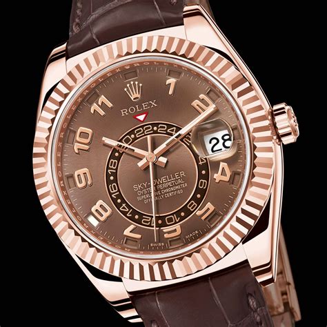 rolex sky dweller with leather strap|Rolex Sky-Dweller black strap.